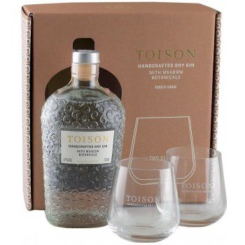 Toison Handcrafted Gin Dry 47% 0,7 l (darčekové balenie 2 poháre)
